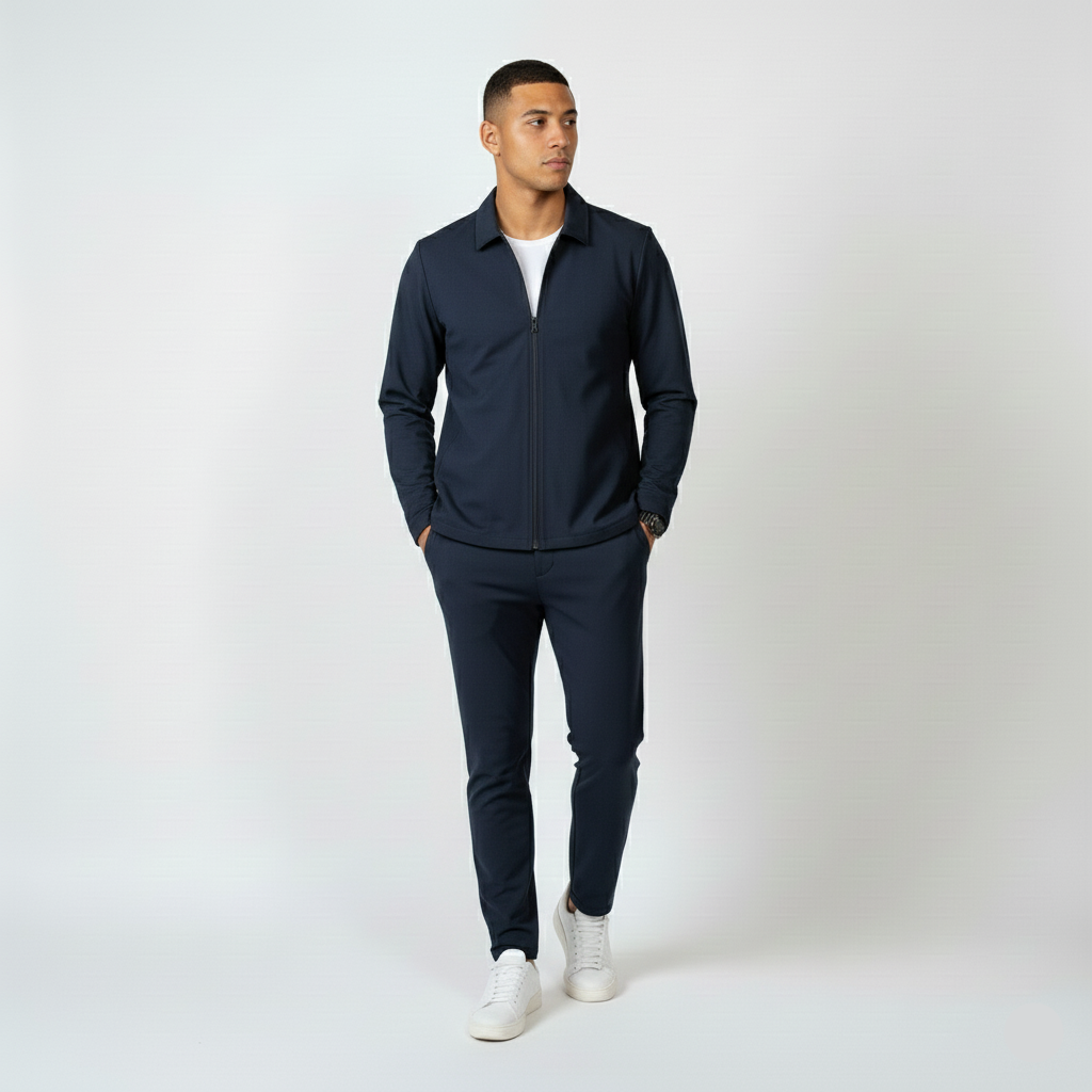 Elevated Essentials Tracksuit - Marineblauw