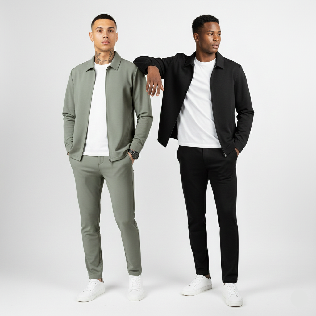 Elevated Essentials Tracksuit Bundle - Khaki & Zwart