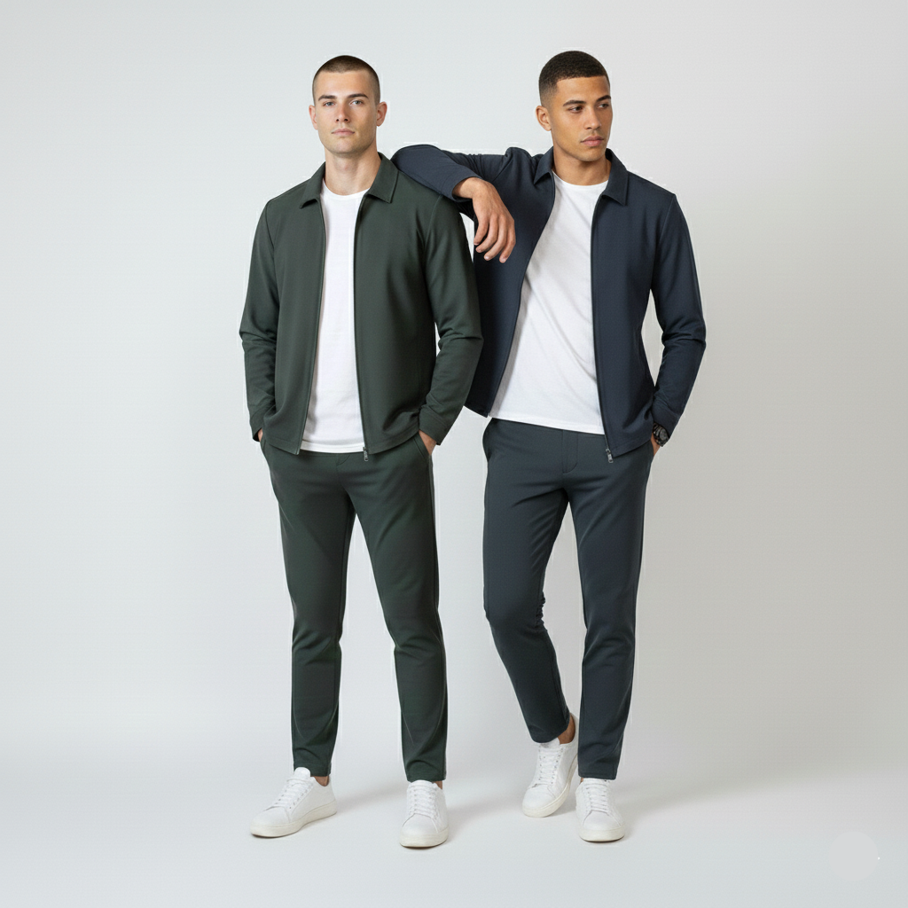 Elevated Essentials Tracksuit Bundle - Marineblauw & Grijs