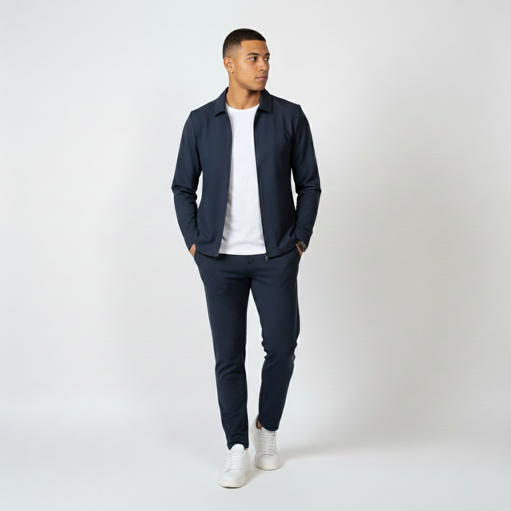 Elevated Essentials Tracksuit - Marineblauw