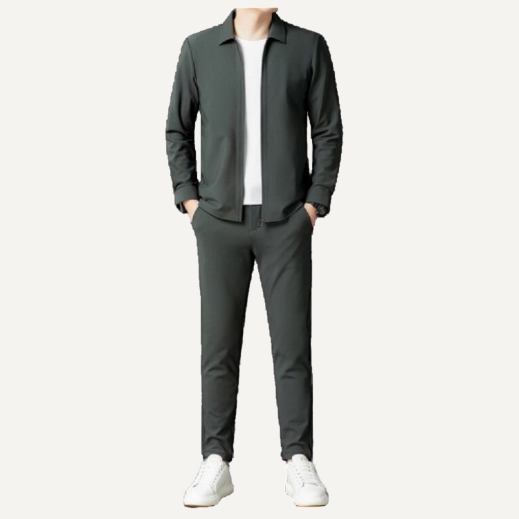 Elevated Essentials Tracksuit Bundle - Marineblauw & Groen