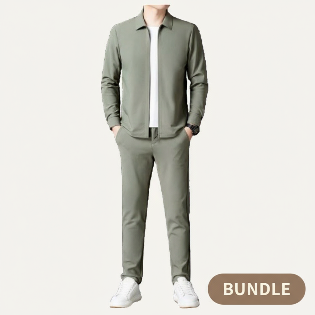 Elevated Essentials Tracksuit Bundle - Khaki & Zwart